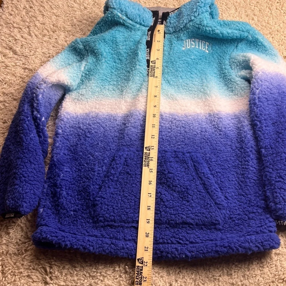 GIRLS JUSTICE SOFT FLEECE PULLOVER SIZE 10 PREOWNED